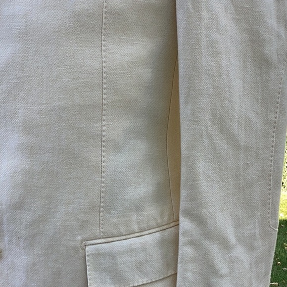 Ermenegildo Zegna Pale Yellow Jacket Linen/Cotton Blend IT 50R, US 40R - Picture 3 of 9